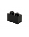 Pojemnik klocek LEGO® z 2 wypustkami (Black) - nr 1