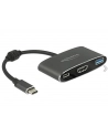 Delock adapter USB Typ-C - USB 3.1 + USB Typ-C+ HDMI (F) 4K (DP Alt Mode) - nr 10
