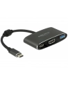 Delock adapter USB Typ-C - USB 3.1 + USB Typ-C+ HDMI (F) 4K (DP Alt Mode) - nr 12