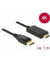 Delock kabel Displayport 1.2 (M) - HDMI-A (M) pasywny 1m; czarny - nr 12