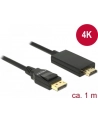 Delock kabel Displayport 1.2 (M) - HDMI-A (M) pasywny 1m; czarny - nr 16