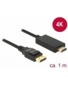 Delock kabel Displayport 1.2 (M) - HDMI-A (M) pasywny 1m; czarny - nr 4