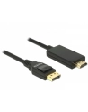 Delock kabel Displayport 1.2 (M) - HDMI-A (M) pasywny 1m; czarny - nr 7