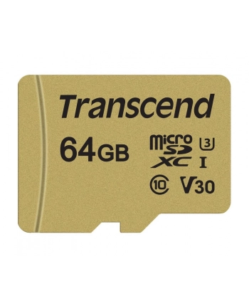 Transcend karta pamięci Micro SDXC 64GB Class 10 ( 95MB/s ) + adapter nr 2