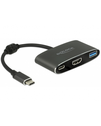 Delock adapter USB Typ-C - USB 3.1 + USB Typ-C+ HDMI (F) 4K (DP Alt Mode)