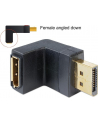 Delock adapter Displayport (M) - Dplayport (F) kątowy 90- dół - nr 10