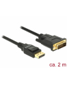 Delock kabel Displayport 1.2 (M) - DVI 24+1 (M)  2m; czarny - nr 7