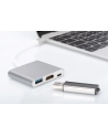 digitus Multi Adapter 1xHDMI 4K 30Hz UHD, 1xUSB Typ C PD, 1xUSB A na USB 3.0 Typ C, z audio, aluminiowy - nr 13