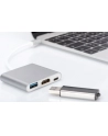 digitus Multi Adapter 1xHDMI 4K 30Hz UHD, 1xUSB Typ C PD, 1xUSB A na USB 3.0 Typ C, z audio, aluminiowy - nr 24