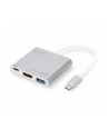 digitus Multi Adapter 1xHDMI 4K 30Hz UHD, 1xUSB Typ C PD, 1xUSB A na USB 3.0 Typ C, z audio, aluminiowy - nr 25