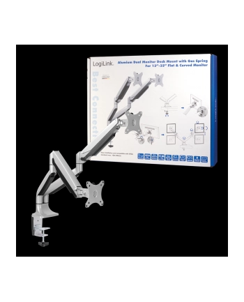 logilink Uchwyt aluminiowy na 2 monitory 13-27, max.9kg nr 1