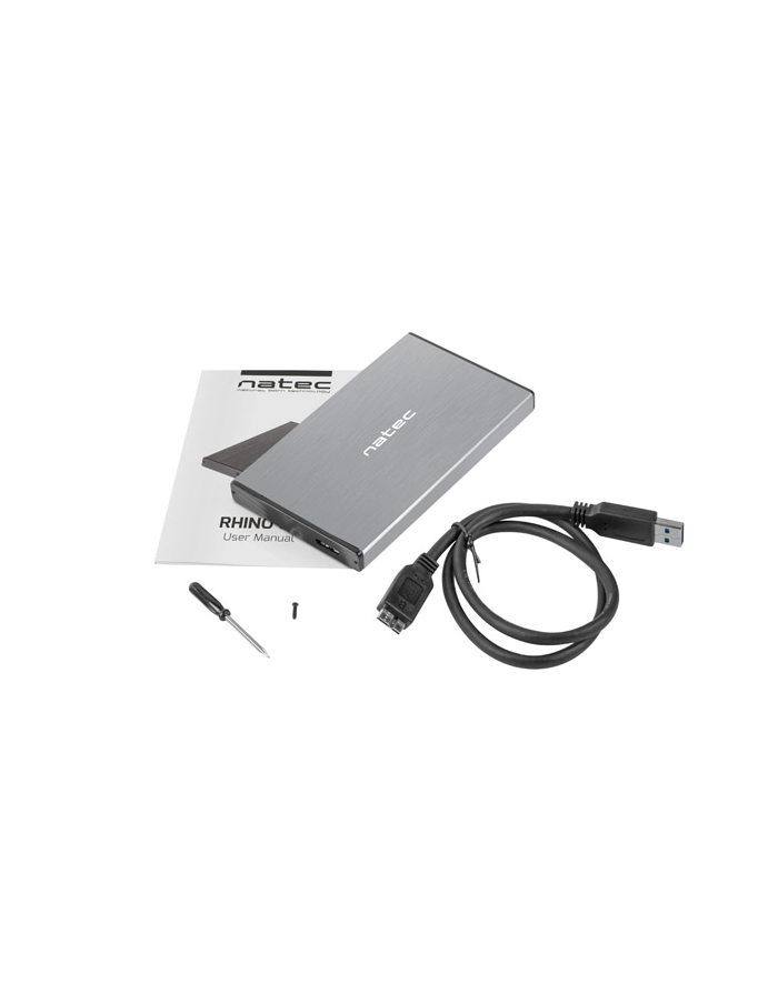 natec Kieszeń zewnętrzna HDD/SSD Sata Rhino Go 2,5 USB 3.0 szara główny