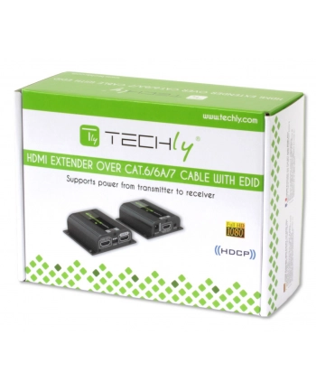 techly Extender wzmacniacz HDMI po skrętce Cat6/6a/7 do 40m 1080p FullHD EDID nr 1