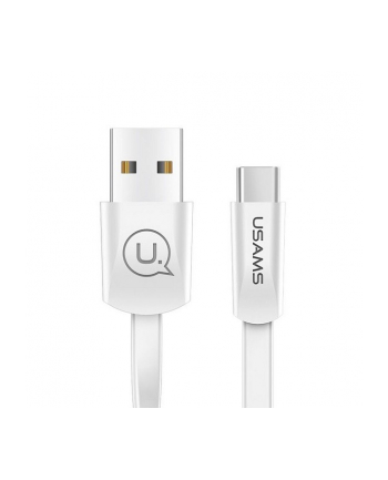 usams Kabel płaski U2 US-SJ200 USB-C 1,2m biały