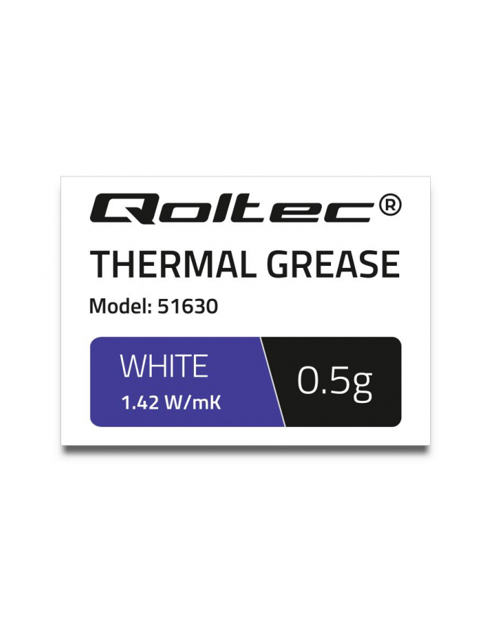 qoltec Pasta termoprzewodząca | 1.42W/m-K | 0,5g | biała główny