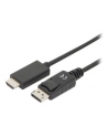 assmann Kabel adapter DisplayPort 1.2 z zatrzaskiem 4K 60Hz UHD Typ DP/HDMI A M/M czarny 1m - nr 26