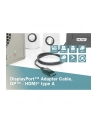 assmann Kabel adapter DisplayPort 1.2 z zatrzaskiem 4K 60Hz UHD Typ DP/HDMI A M/M czarny 1m - nr 36