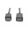 assmann Kabel adapter DisplayPort 1.2 z zatrzaskiem 4K 60Hz UHD Typ DP/HDMI A M/M czarny 1m - nr 39