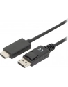 assmann Kabel adapter DisplayPort 1.2 z zatrzaskiem 4K 60Hz UHD Typ DP/HDMI A M/M czarny 1m - nr 40
