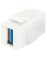 Moduł Keystone USB 3.0, łącznik do gniazd i pustych paneli, żeński/żeński, biały - nr 11
