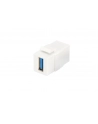Moduł Keystone USB 3.0, łącznik do gniazd i pustych paneli, żeński/żeński, biały - nr 3