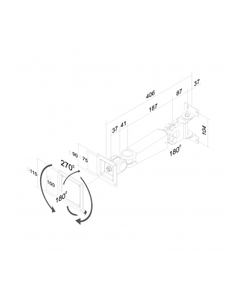 TV SET ACC WALL MOUNT GREY/10-30'' FPMA-W400 NEWSTAR