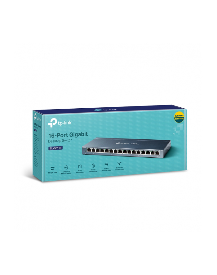 TP-Link 16Port 1Gb Metalen behuizing główny