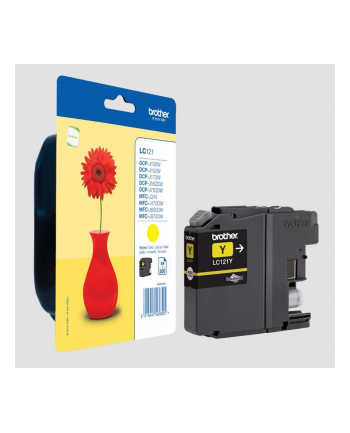 Tusz Brother LC121Y yellow Blister Pack |300 str.| DCP-J552DW/MFC-J470DW nr 1