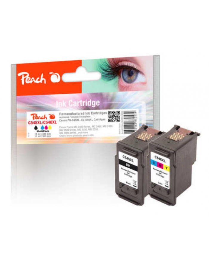 Tusz PEACH PI100-226 Canon PG-545XL / CL-546XL MultiPack| black, color główny