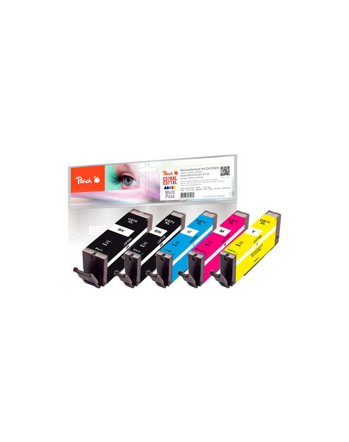 Tusz PEACH PI100-302 Canon PGI-570XL/CLI-571XL MultiPack | bk, pbk, c, m, y główny