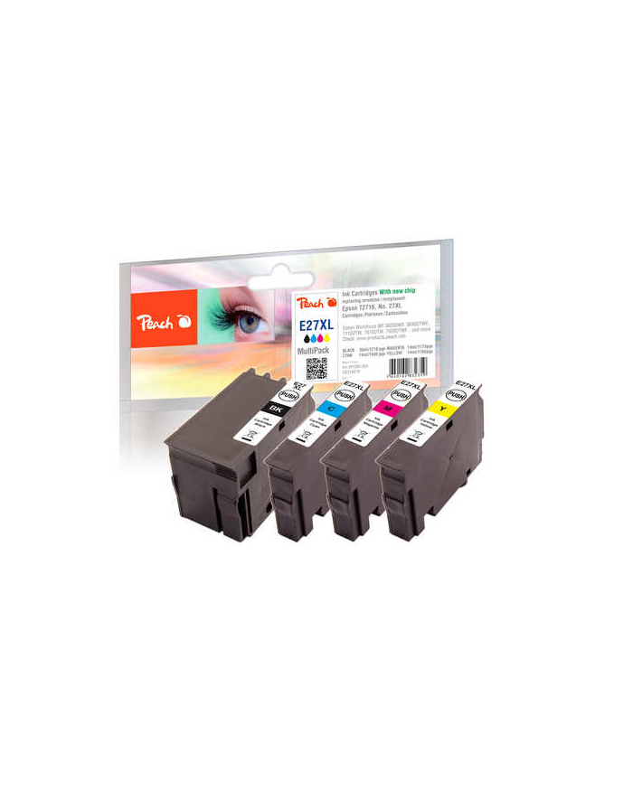 Tusz PEACH PI200-354 Epson No 27XL MultiPack | bk, c, m, y główny