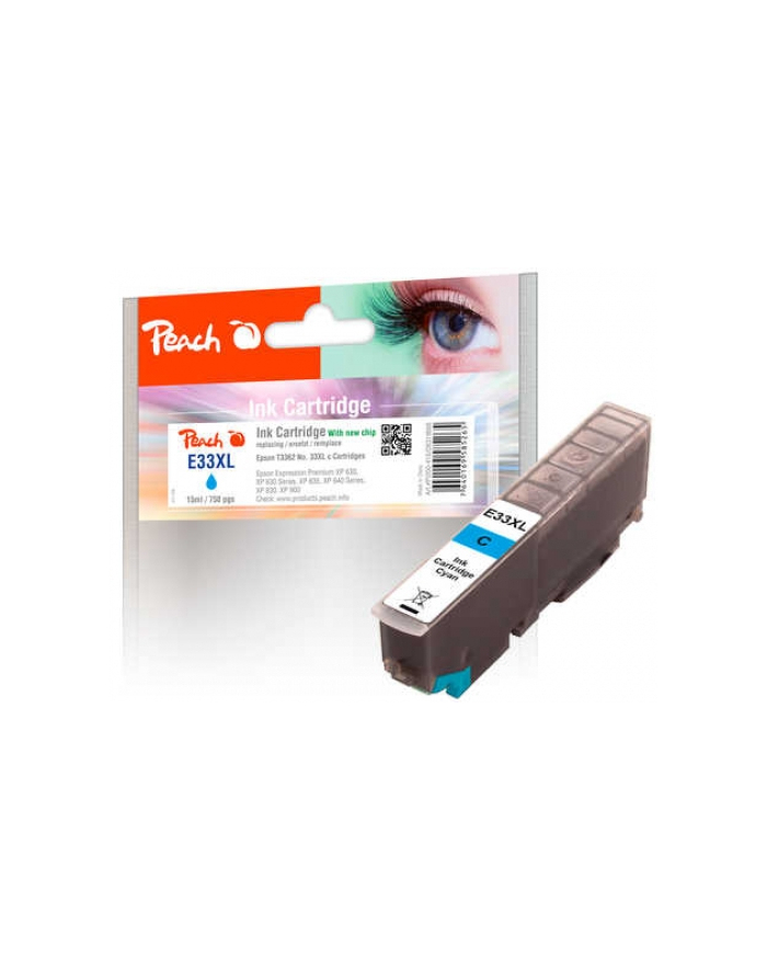 Tusz PEACH PI200-418 Epson T3362, No 33XL | cyan główny