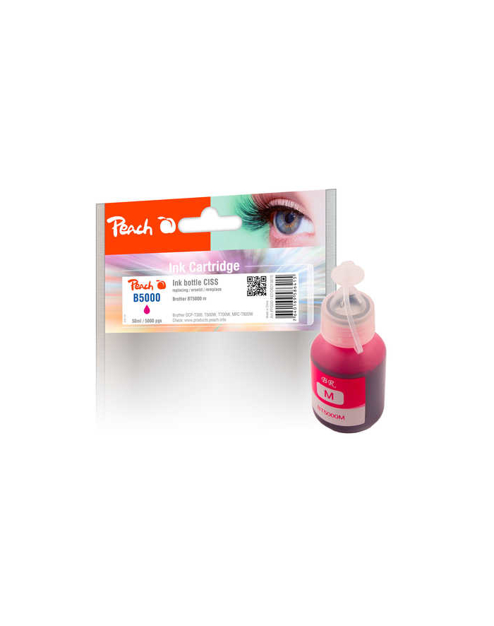 Tusz PEACH PI500-182 Brother CISS BT5000 | magenta główny