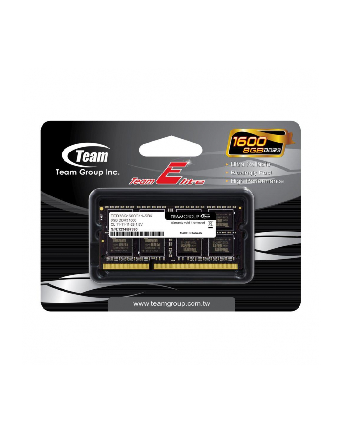 Team Group Pamięć DDR3 8GB 1600MHz CL11 SODIMM 1.5V główny