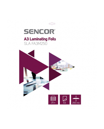 Folia do laminowania A3 25 szt. Sencor SLA FA3M250 nr 1