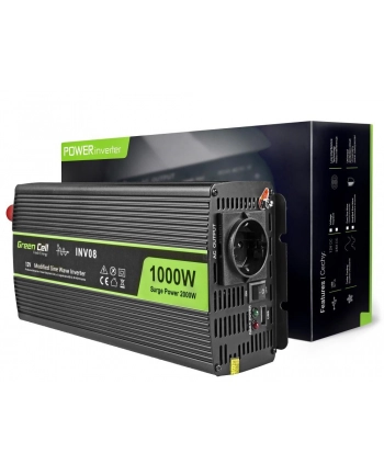 Samochodowa Przetwornica Napiecia Green Cell ® 12V do 220V, 1000W/2000W nr 1