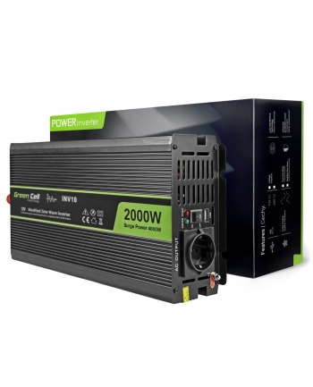 Samochodowa Przetwornica Napiecia Green Cell ® 12V do 220V, 2000W/4000W nr 1
