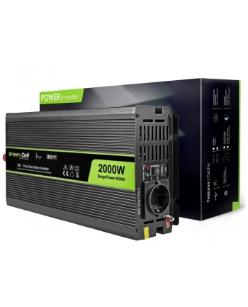 Przetwornica Napiecia Green Cell ® 12V do 230V, 2000W/4000W Czysta sinusoida nr 2