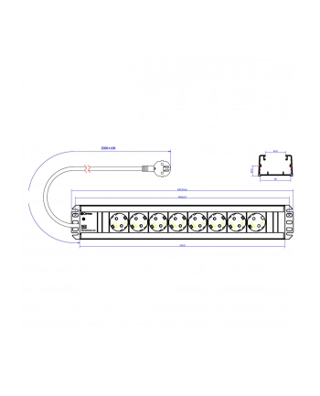 Bachmann 35 ° repair kit - 8 port - black / gray - 2 meters nr 1