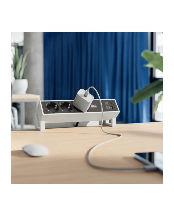 Bachmann DESK 2 902.200 - black / white, 1x custom module, 2 power strip