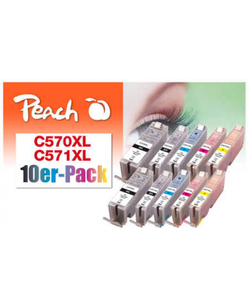 Peach PI100-311 - 10 parts - for Canon PGI-570XL/CLI-571XL