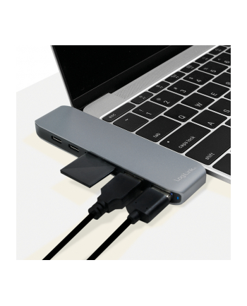 LOGILINK- Hub wielofunkcyjny USB-C 7-w-1 z PD, aluminiowy, 100W