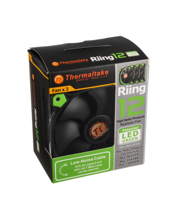 Thermaltake Riing 12 LED green 3-Fan Pack