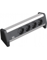 Bachmann DESK 1 339.1000 - black / silver - 4 socket strip - nr 7