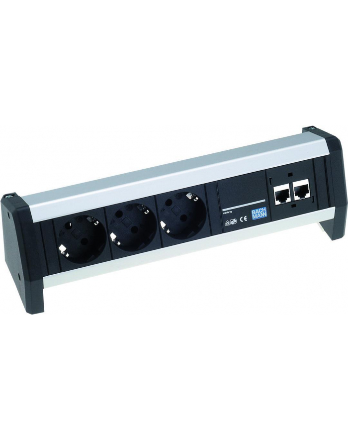 Bachmann DESK 1 339.1000 - black / silver - 4 socket strip główny