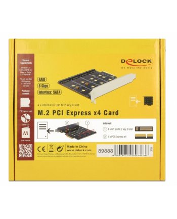 DeLOCK PCIe > 4x internal M.2 B - RAID