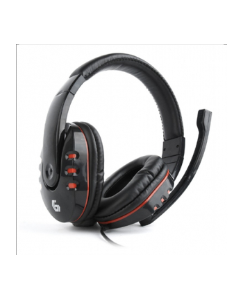 Gembird Gaming headset with volume control, glossy black