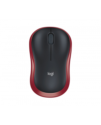 Wireless optical mouse LOGITECH M185, Red, USB