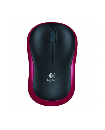 Wireless optical mouse LOGITECH M185, Red, USB