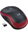 Wireless optical mouse LOGITECH M185, Red, USB - nr 29